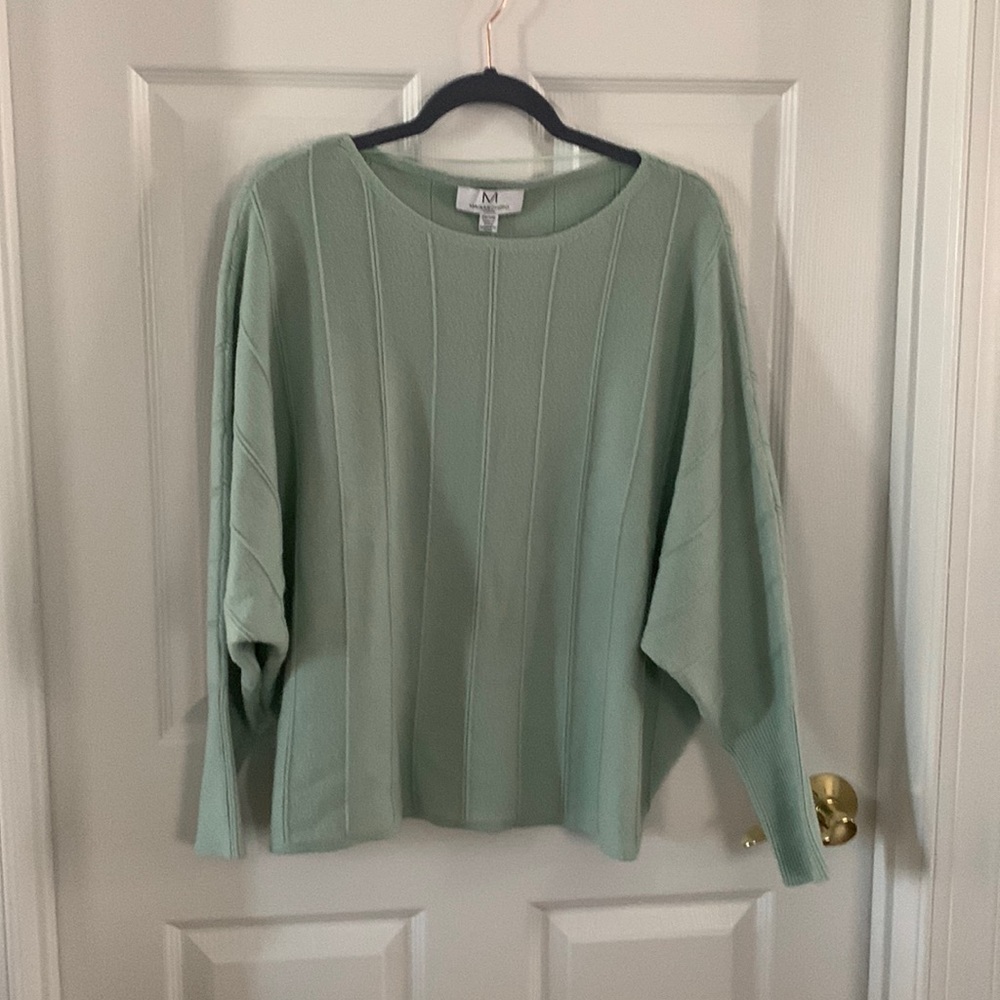 Magaschoni Viscose‎ Blend Dolman Sleeve Sweater color Mint Women’s Plus Size 2X